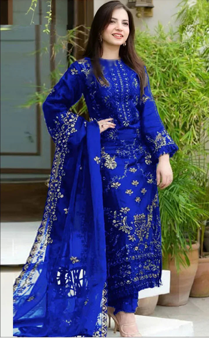 3PC Heavy Embroidered Suit