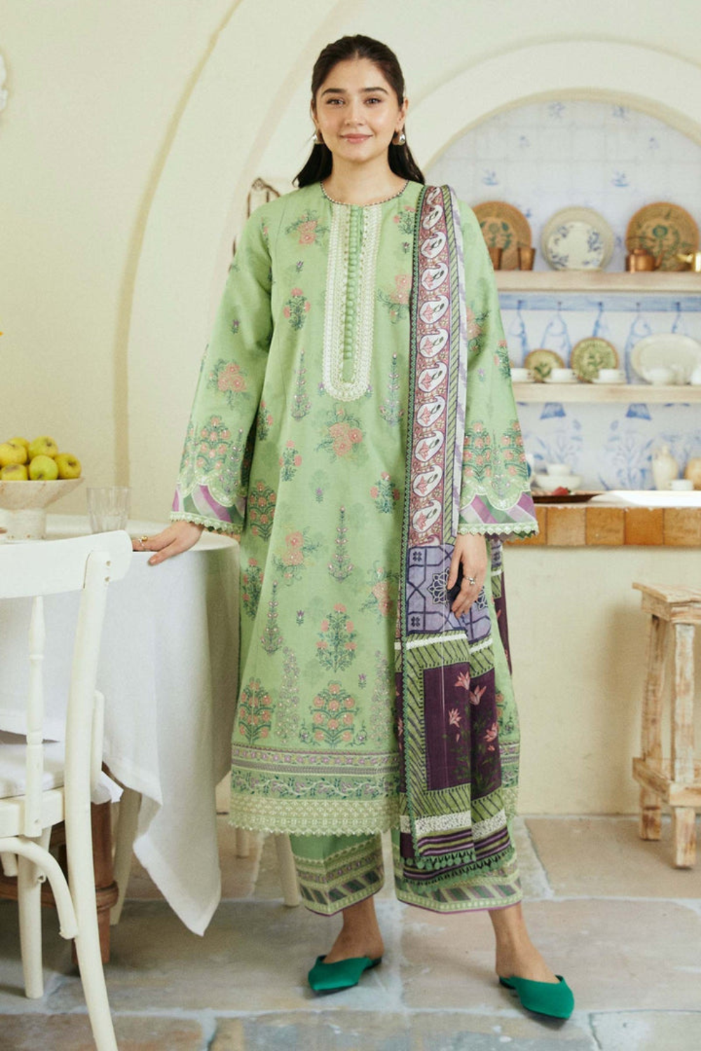 3pc Lawn Heavy Embroidered