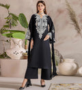 3PC Dhanak Embroidered suit with Shawl
