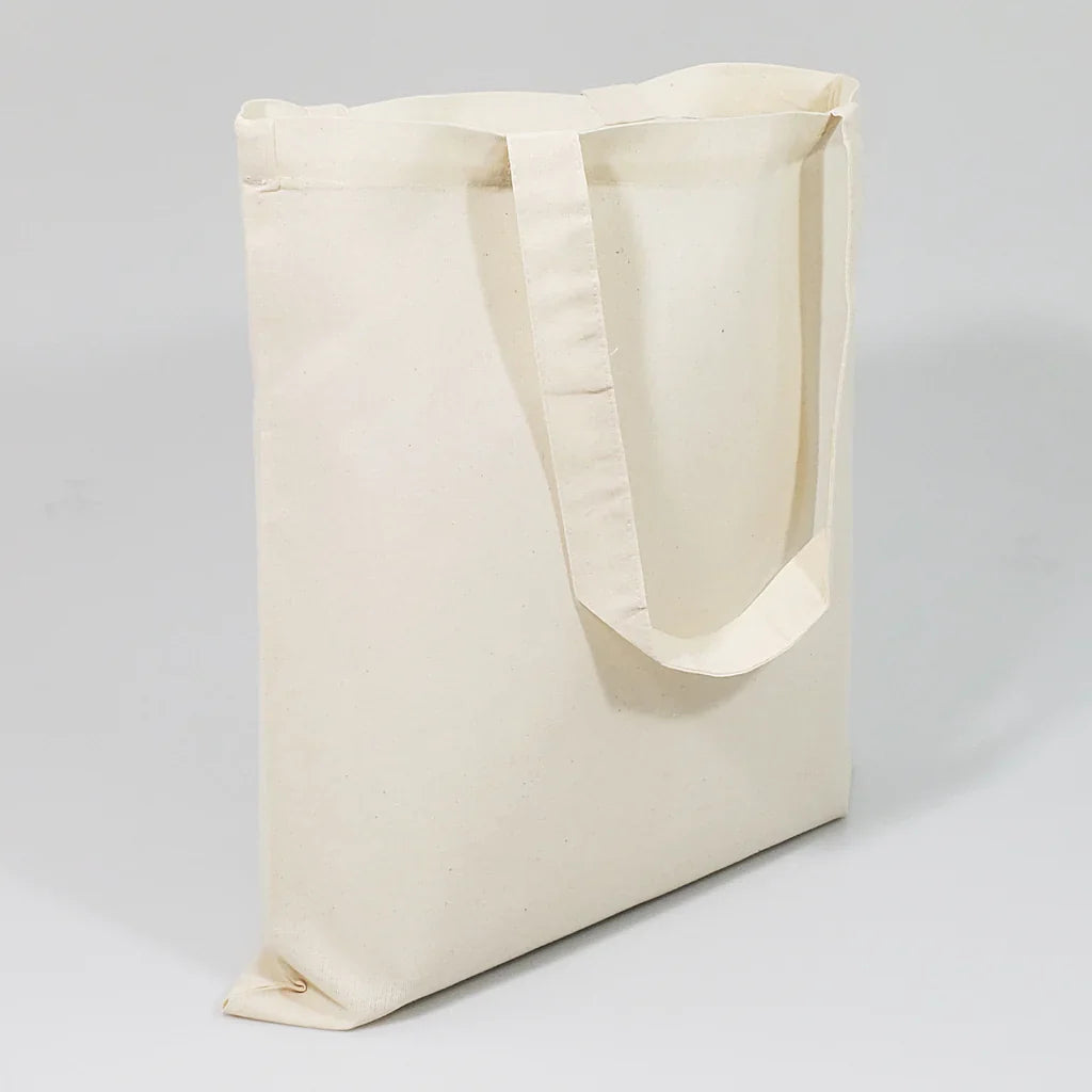 Pack of 3 Plain Canvas Tote Bags | 100% Eco-Friendly Reusable Shoulder Bag | Ideal for Shopping, College & DIY